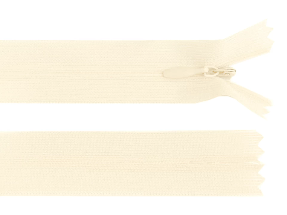 Špirálový zips skrytý šírka 3 mm dĺžka 30 cm dederon -1ks