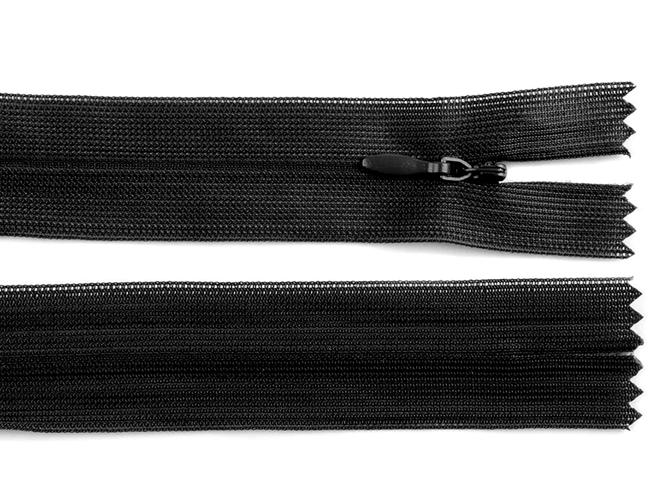 Špirálový zips skrytý šírka 3 mm dĺžka 30 cm dederon -1ks