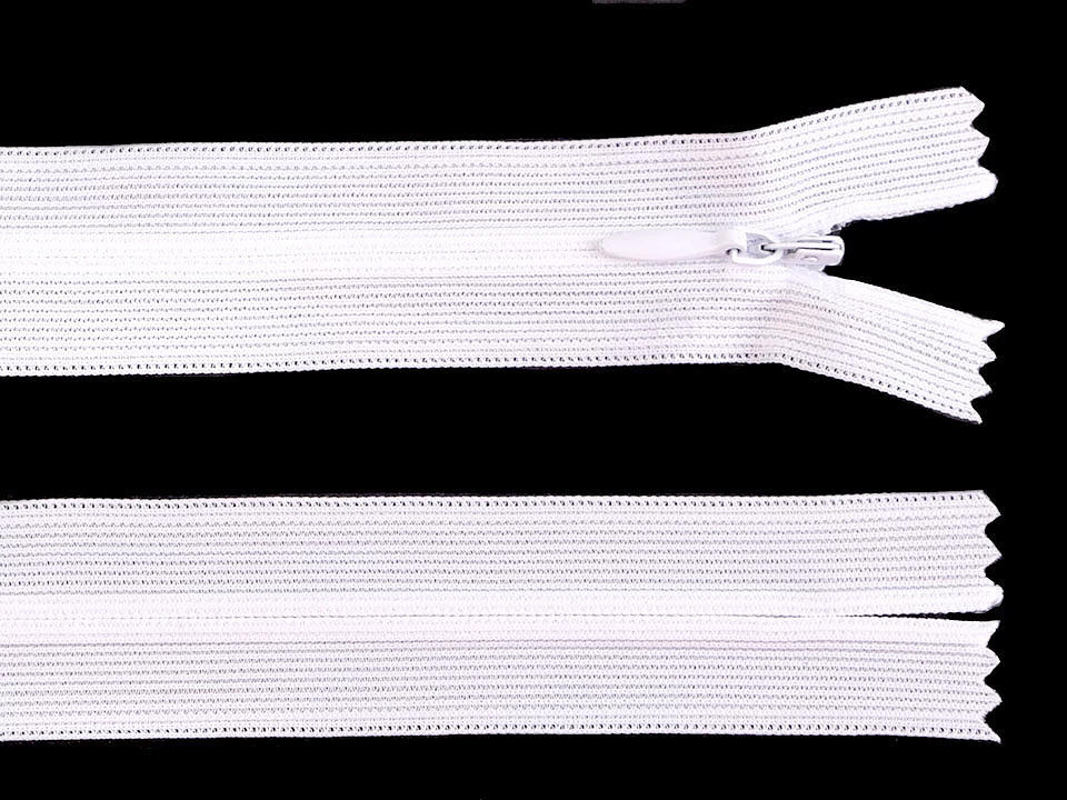 Špirálový zips skrytý šírka 3 mm dĺžka 35 cm dederón -1ks