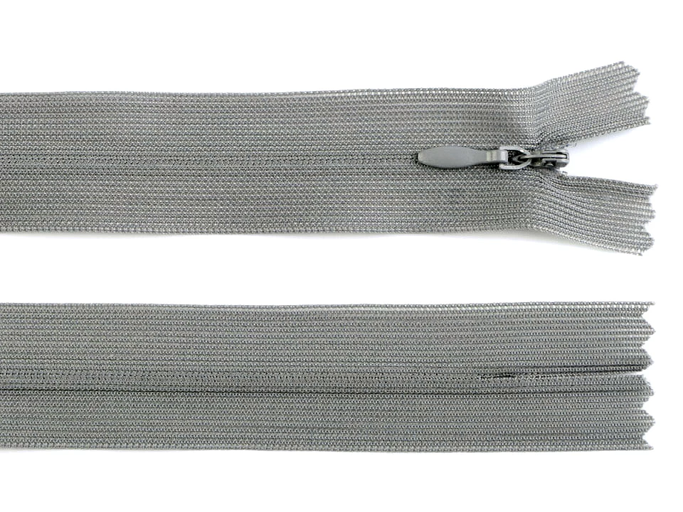 Špirálový zips skrytý šírka 3 mm dĺžka 40 cm dederon -1ks