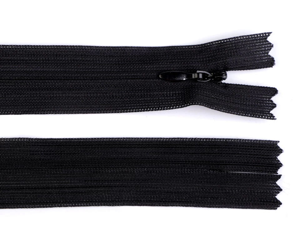 Špirálový zips skrytý šírka 3 mm dĺžka 40 cm dederon -1ks