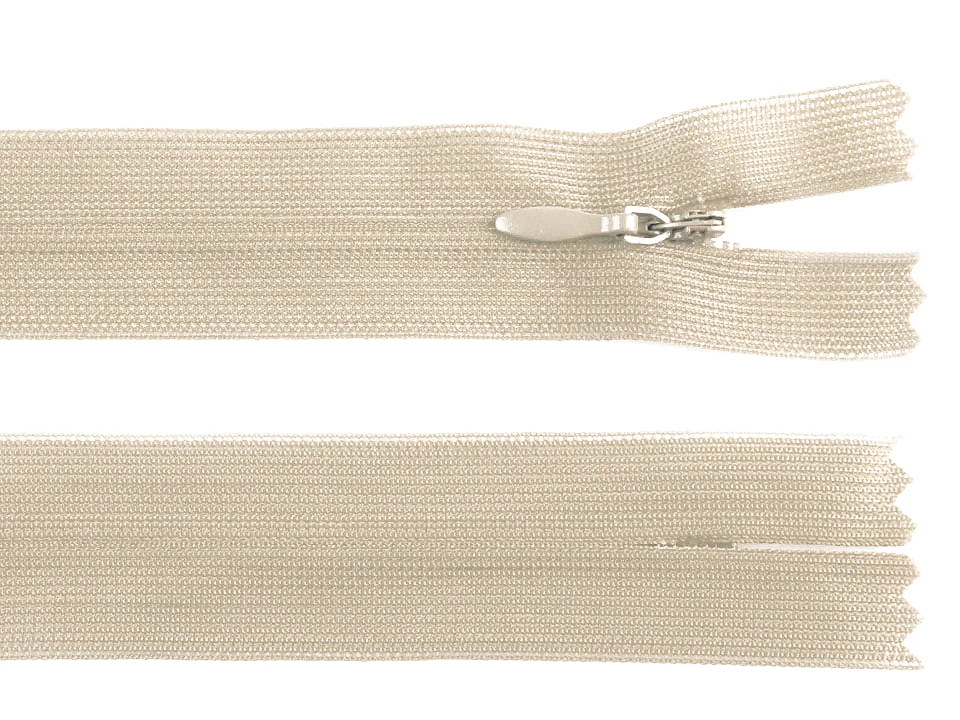 Špirálový zips skrytý šírka 3 mm dĺžka 60 cm dederón -1ks