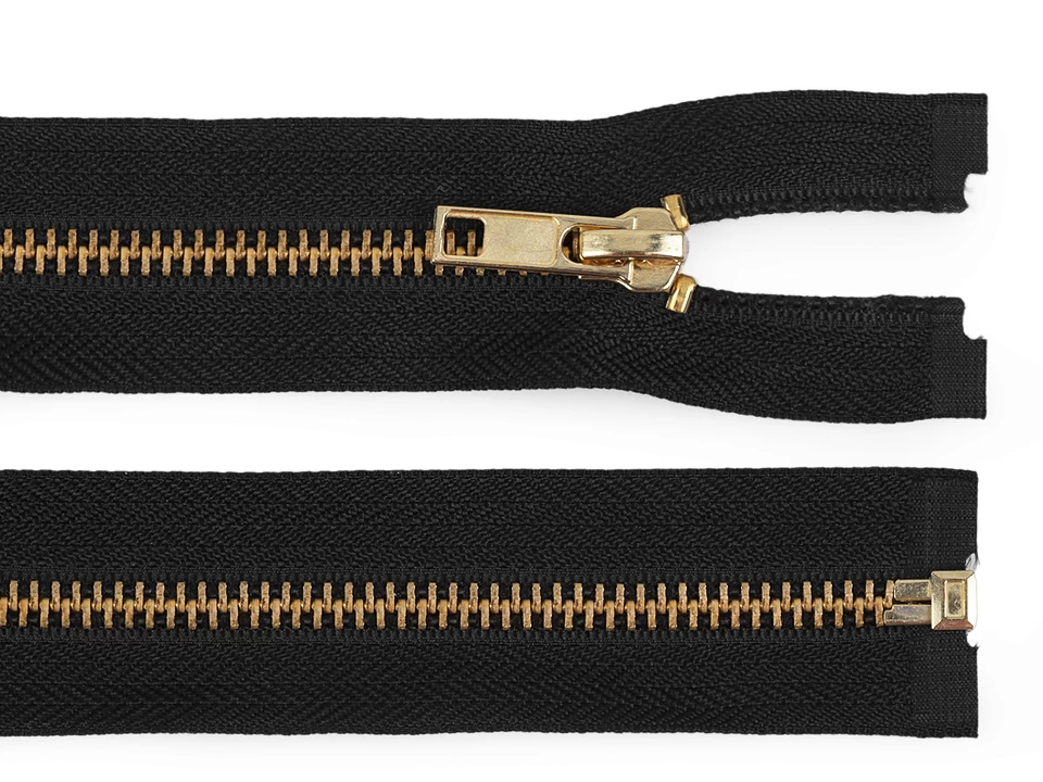 Kovový zips šírka 6 mm dĺžka 60 cm - 1 ks