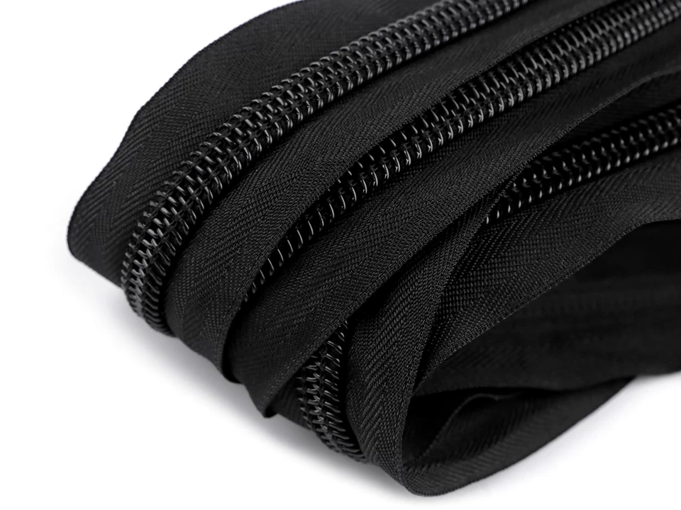 Zips špirálový šírka 10 mm s obojstranným jazdcom dĺžka 195 cm - 1 ks