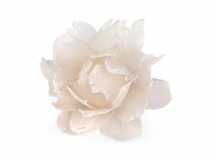 Ruža z peria Ø10 cm s klipom - 1ks