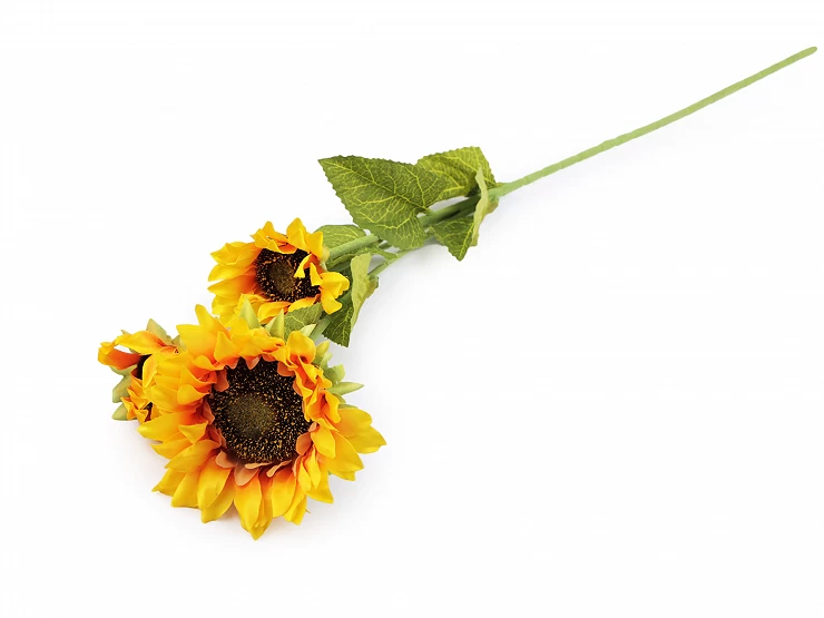 Umelá slnečnica s tromi kvetmi - 1ks