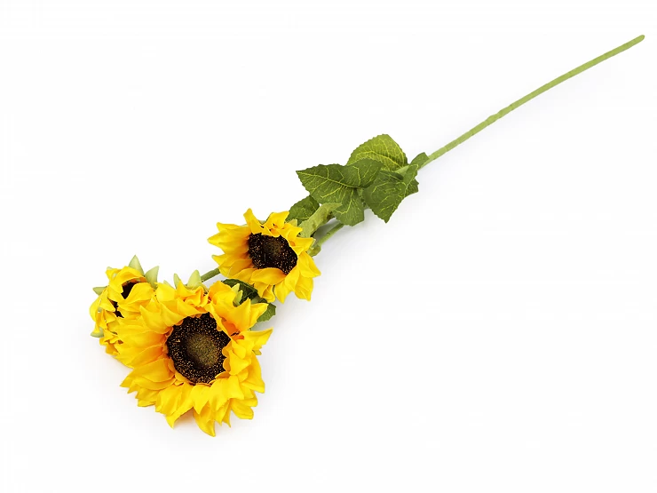 Umelá slnečnica s tromi kvetmi - 1ks