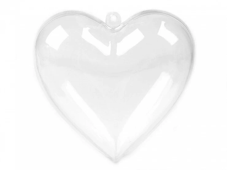 Plastové srdce 8x8 cm dvojdielne - 1ks