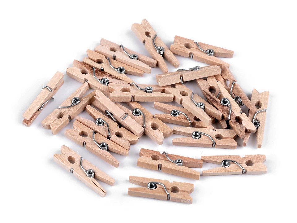 Drevený mini štipček 3x26 mm -24ks