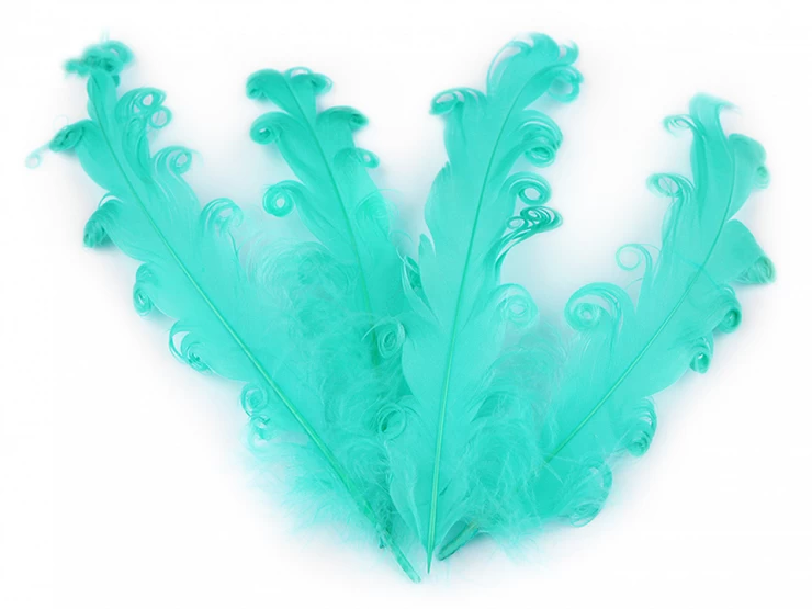 Husie perie kučeravé dĺžka 12-18 cm - 4ks