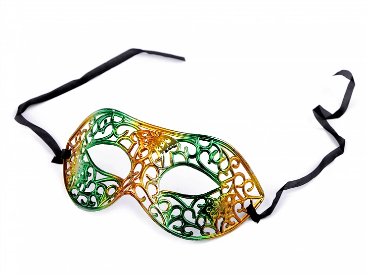Karnevalová maska - škraboška metalická - 1ks
